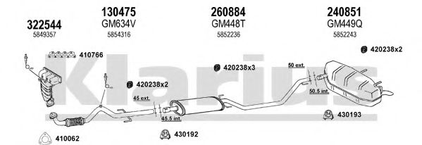 391478E KLARIUS Exhaust System