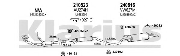 780142E KLARIUS Exhaust System