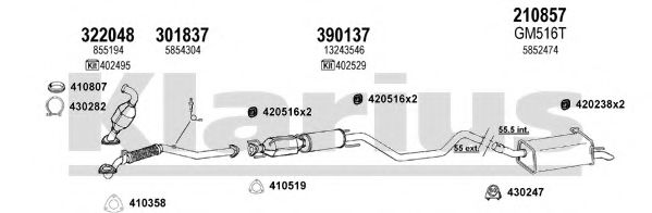 391871E KLARIUS Exhaust System