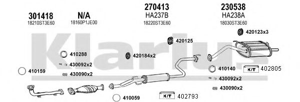 420253E KLARIUS Exhaust System