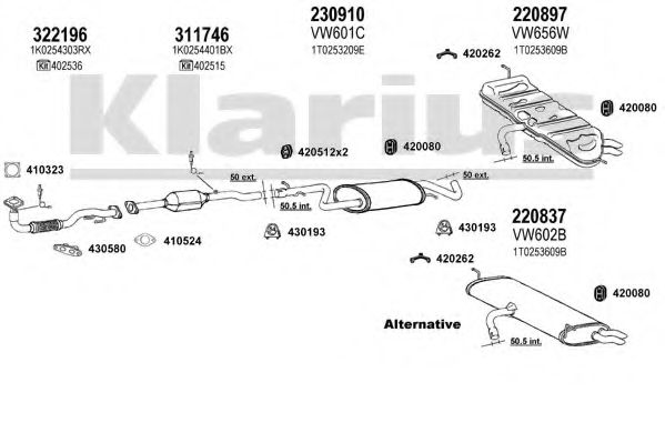 931684E KLARIUS Exhaust System