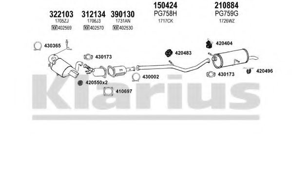 180925E KLARIUS Exhaust System Exhaust System