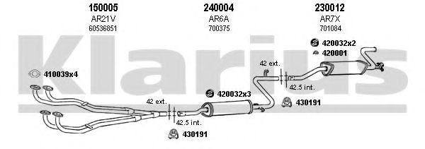 030007E KLARIUS Exhaust System Exhaust System