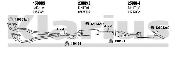 030009E KLARIUS Exhaust System Exhaust System
