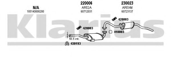 030027E KLARIUS Exhaust System Exhaust System
