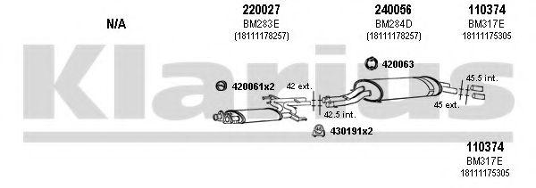 060186E KLARIUS Exhaust System Exhaust System