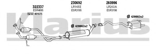 090169E KLARIUS Exhaust System Exhaust System
