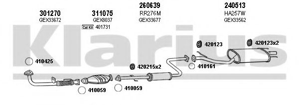 120265E KLARIUS Exhaust System