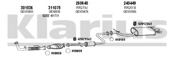 120271E KLARIUS Exhaust System Exhaust System