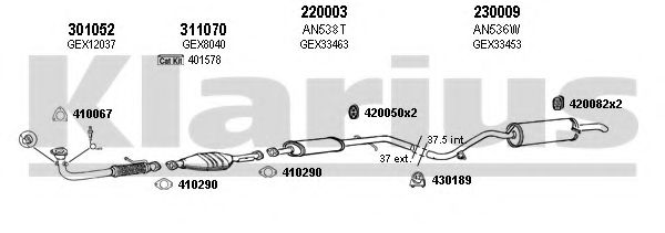 120292E KLARIUS Exhaust System