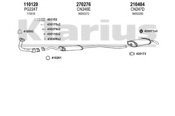180122E KLARIUS Exhaust System