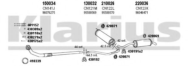 180134E KLARIUS Exhaust System
