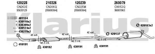 180168E KLARIUS Exhaust System