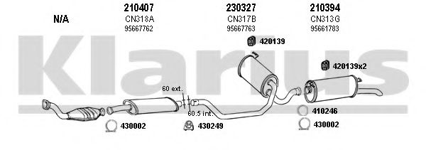 180195E KLARIUS Exhaust System