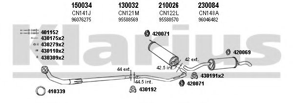 180227E KLARIUS Exhaust System Exhaust System
