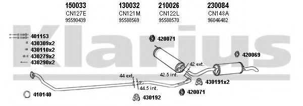 180232E KLARIUS Exhaust System