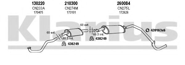 180289E KLARIUS Exhaust System