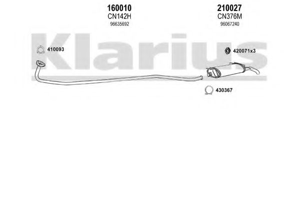 180351E KLARIUS Exhaust System