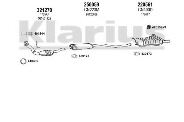 180472E KLARIUS Exhaust System Exhaust System