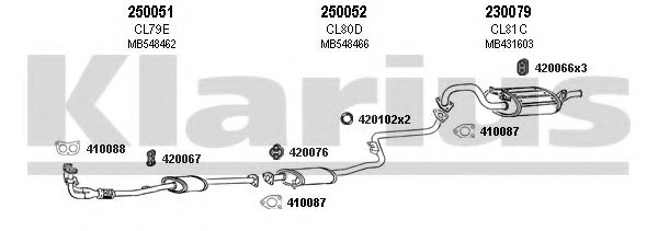210051E KLARIUS Exhaust System Exhaust System