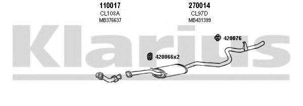 210076E KLARIUS Exhaust System Exhaust System