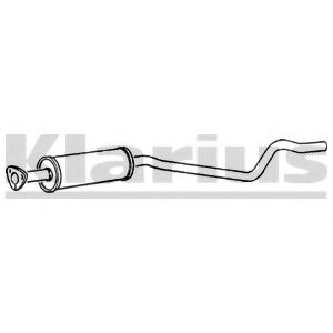 GM125T KLARIUS Exhaust System Middle Silencer