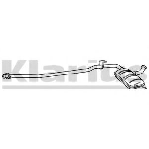 260282 KLARIUS Exhaust System Middle Silencer