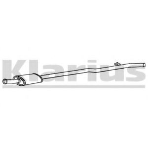 260704 KLARIUS Exhaust System Middle Silencer