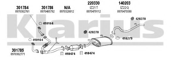 290011E KLARIUS Exhaust System Exhaust System