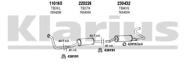 330387E KLARIUS Exhaust System