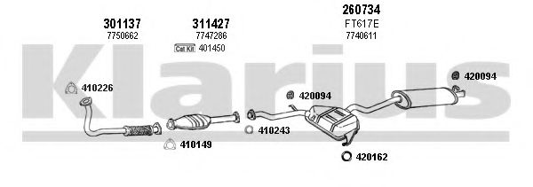 330516E KLARIUS Exhaust System Exhaust System