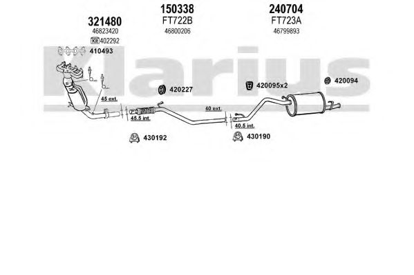 330811E KLARIUS Exhaust System Exhaust System