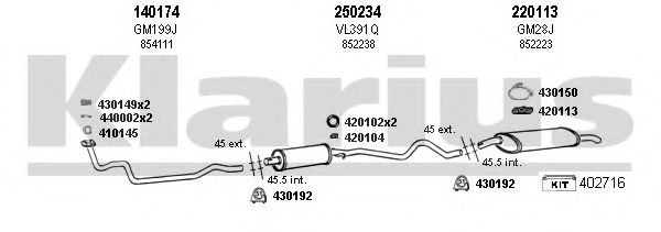 390615E KLARIUS Exhaust System