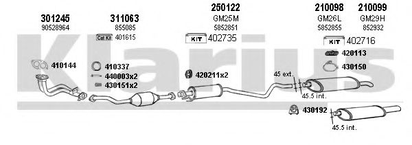 390915E KLARIUS Exhaust System
