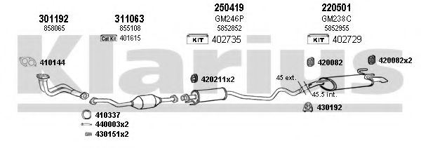 390941E KLARIUS Exhaust System