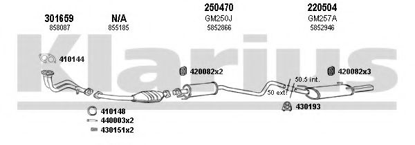 390974E KLARIUS Exhaust System Exhaust System
