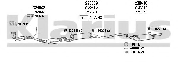 390997E KLARIUS Exhaust System Exhaust System