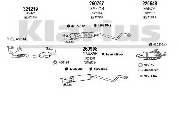 391024E KLARIUS Exhaust System Exhaust System