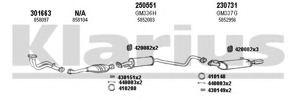 391091E KLARIUS Exhaust System
