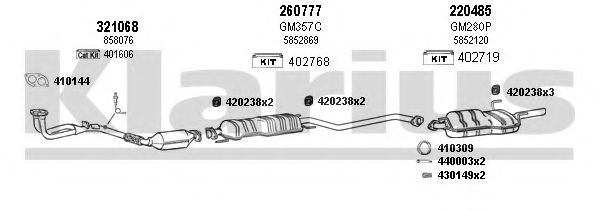 391101E KLARIUS Exhaust System