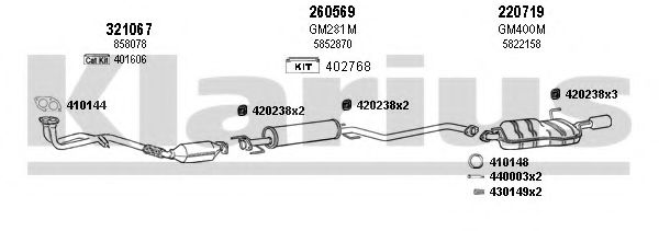 391159E KLARIUS Exhaust System