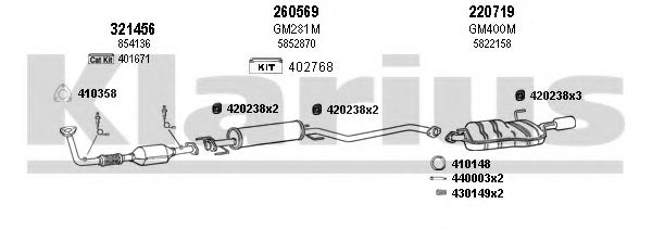 391171E KLARIUS Exhaust System