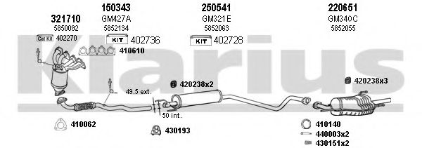 391219E KLARIUS Exhaust System
