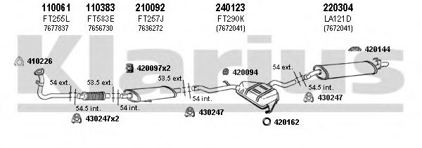 510129E KLARIUS Exhaust System Exhaust System
