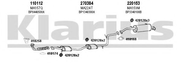 570139E KLARIUS Exhaust System