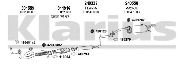 570166E KLARIUS Exhaust System Exhaust System