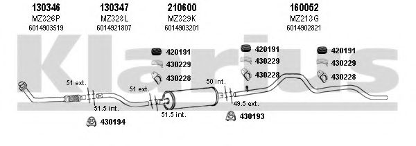 600262E KLARIUS Exhaust System