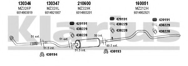 600271E KLARIUS Exhaust System