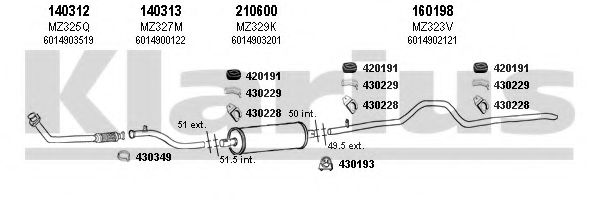 600274E KLARIUS Exhaust System Exhaust System