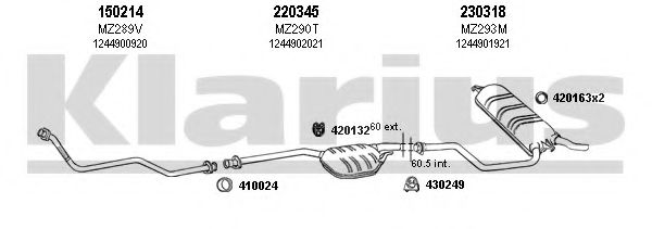 600320E KLARIUS Exhaust System Exhaust System